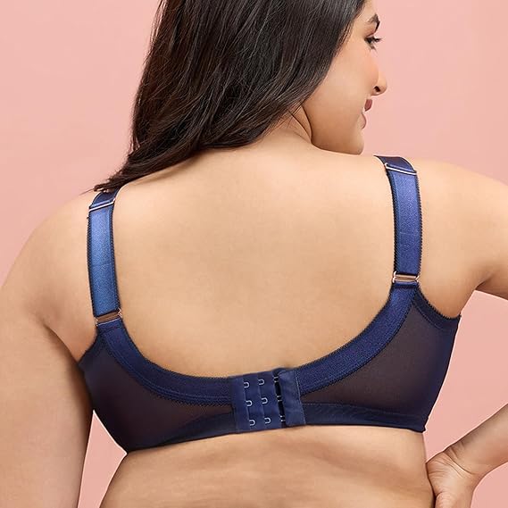 NYKD Women’s Nylon Blend Ultimate Shape & Support No-Bulge Bra Full Coverage, Non-Padded, Wireless with Back Closure